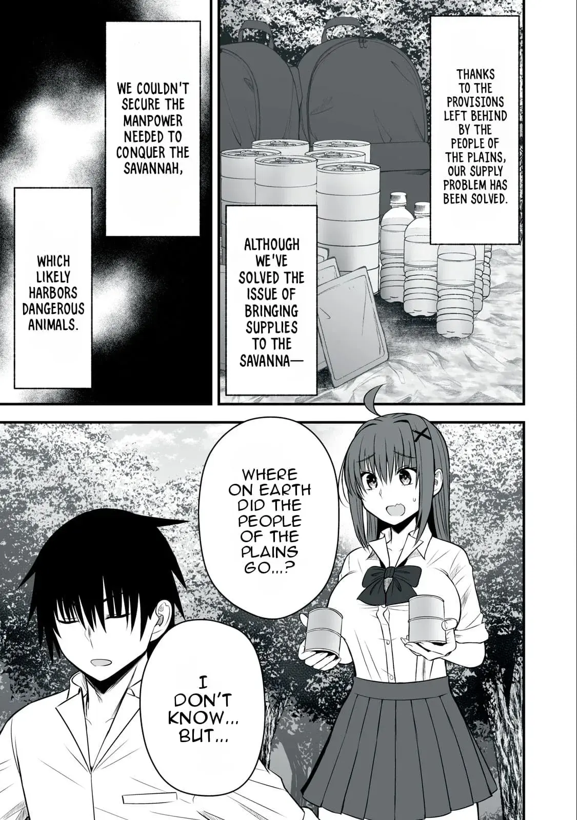 Isekai Rakuraku Survival ~Seizon Skill Kyousha no Ore ga Bishoujo Yonin to Class Mujintou Seikatsu~ — Chapter 19 — Page 3