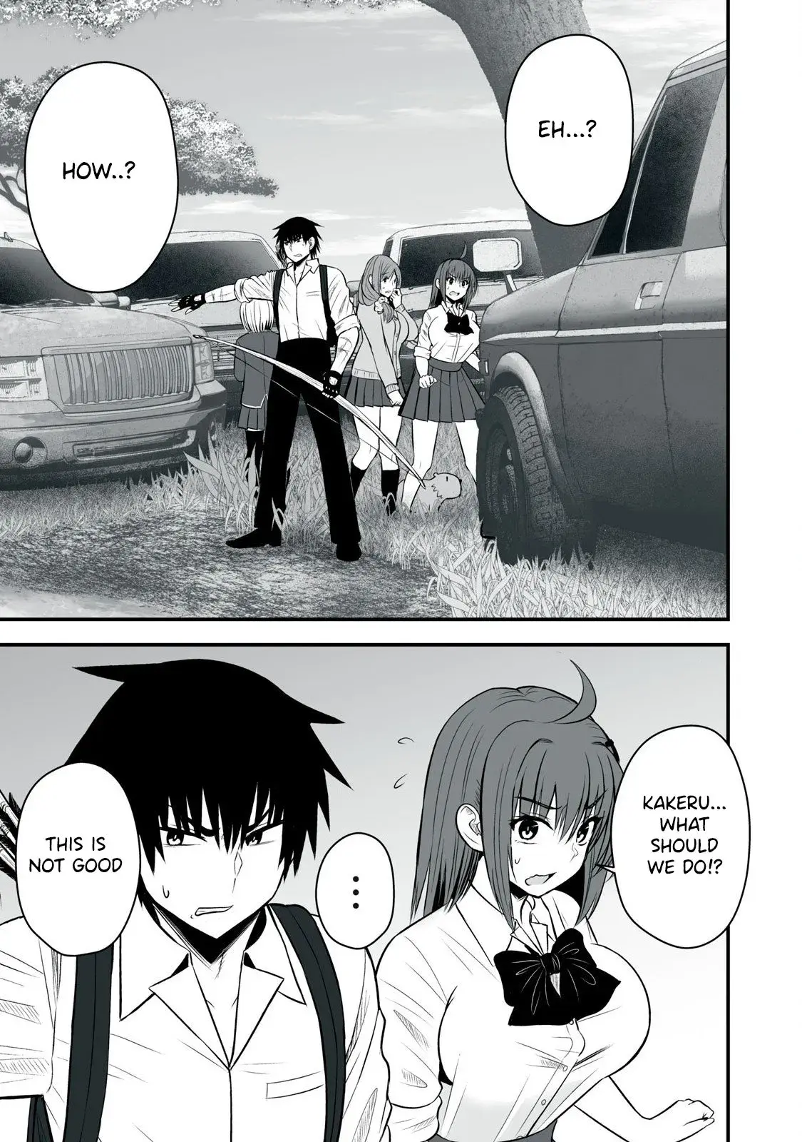 Isekai Rakuraku Survival ~Seizon Skill Kyousha no Ore ga Bishoujo Yonin to Class Mujintou Seikatsu~ — Chapter 25 — Page 1