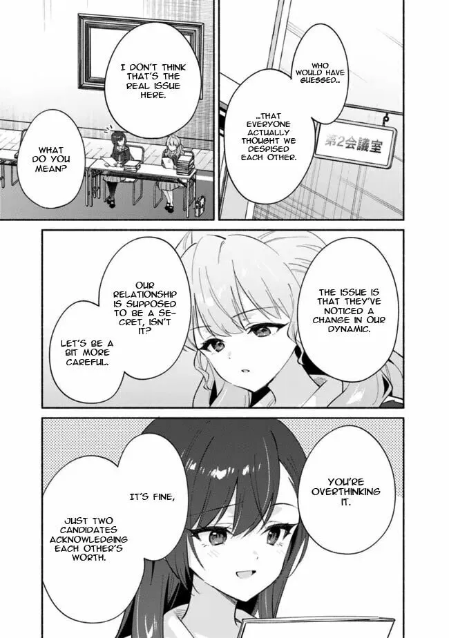 A Yuri Story About Breaking a Pretty Girl Who Keeps Insisting She Won't Lose Into Submission — Chapter 7 — Page 9
