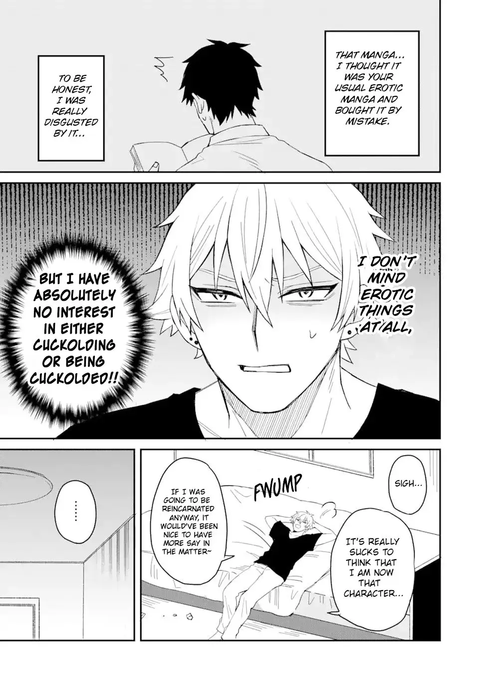 Netorare Manga no Kuzu Otoko ni Tensei Shita Hazu ga Heroine ga Yottekuru Ken — Chapter 1 — Page 14
