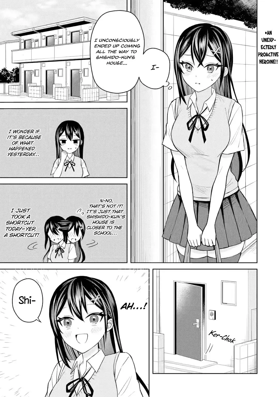 Netorare Manga no Kuzu Otoko ni Tensei Shita Hazu ga Heroine ga Yottekuru Ken — Chapter 4 — Page 1