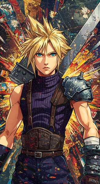 Dynamic Cloud Strife Phone Wallpaper